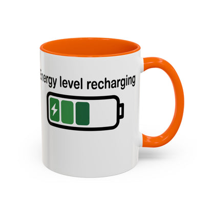 Recharge Your Energy Level, Gift for Tech Lovers, Office Desk Essential, Fun Quote Mug, Unique [...]