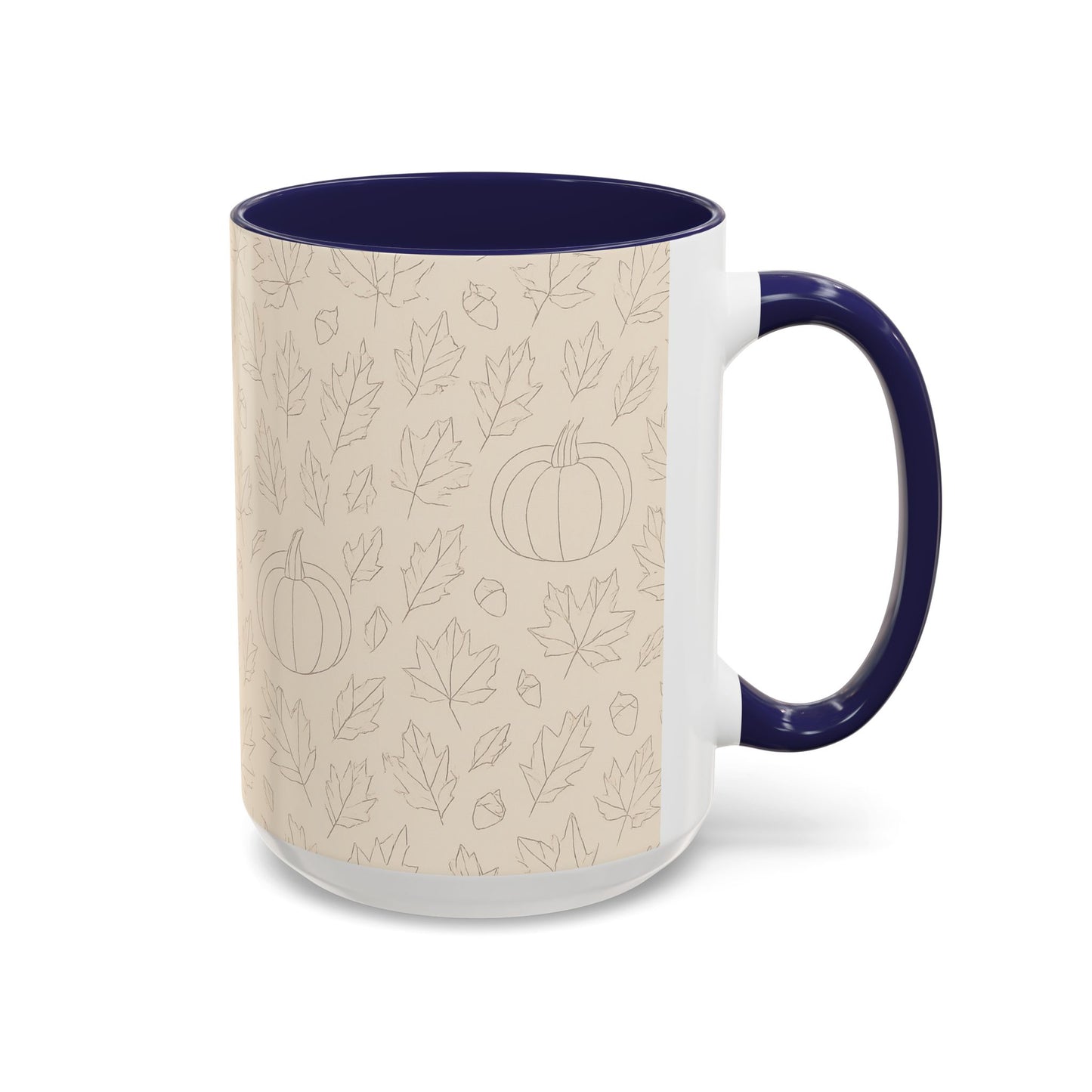 Autumn Leaves Accent Coffee Mug | Fall Decor, Pumpkin Lovers Gift, Cozy Mornings, Seasonal Kitchenware, Ideal for Thanksgiving