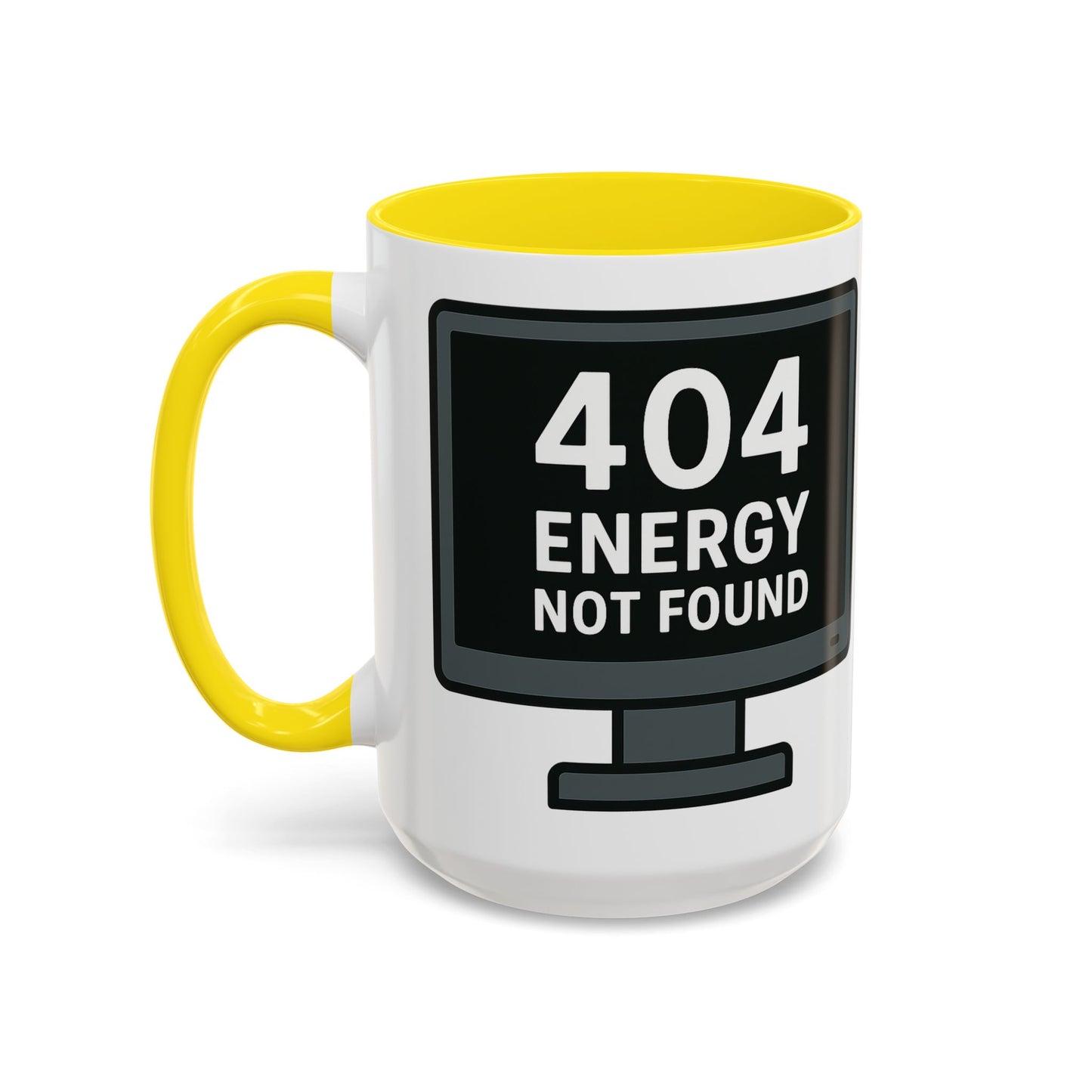 Humorous 404 Energy Not Found Coffee Mug, Funny Gift for Programmers, Unique Office Mug, Tech Lover's Gift, Coffee Lovers Mug