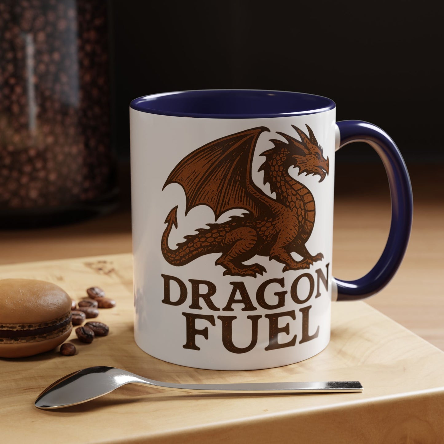 Dragon Fuel Coffee Mug - 11/15oz, Fantasy Gift for Gamers, Unique Dragon Lover's Cup, Dungeons & Dragons Drinkware, Gift for Wizards