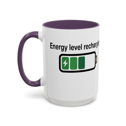 Recharge Your Energy Level, Gift for Tech Lovers, Office Desk Essential, Fun Quote Mug, Unique [...]