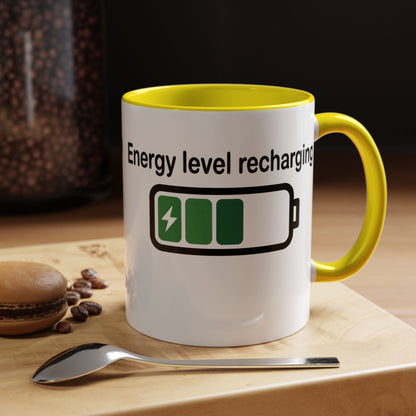 Recharge Your Energy Level, Gift for Tech Lovers, Office Desk Essential, Fun Quote Mug, Unique [...]