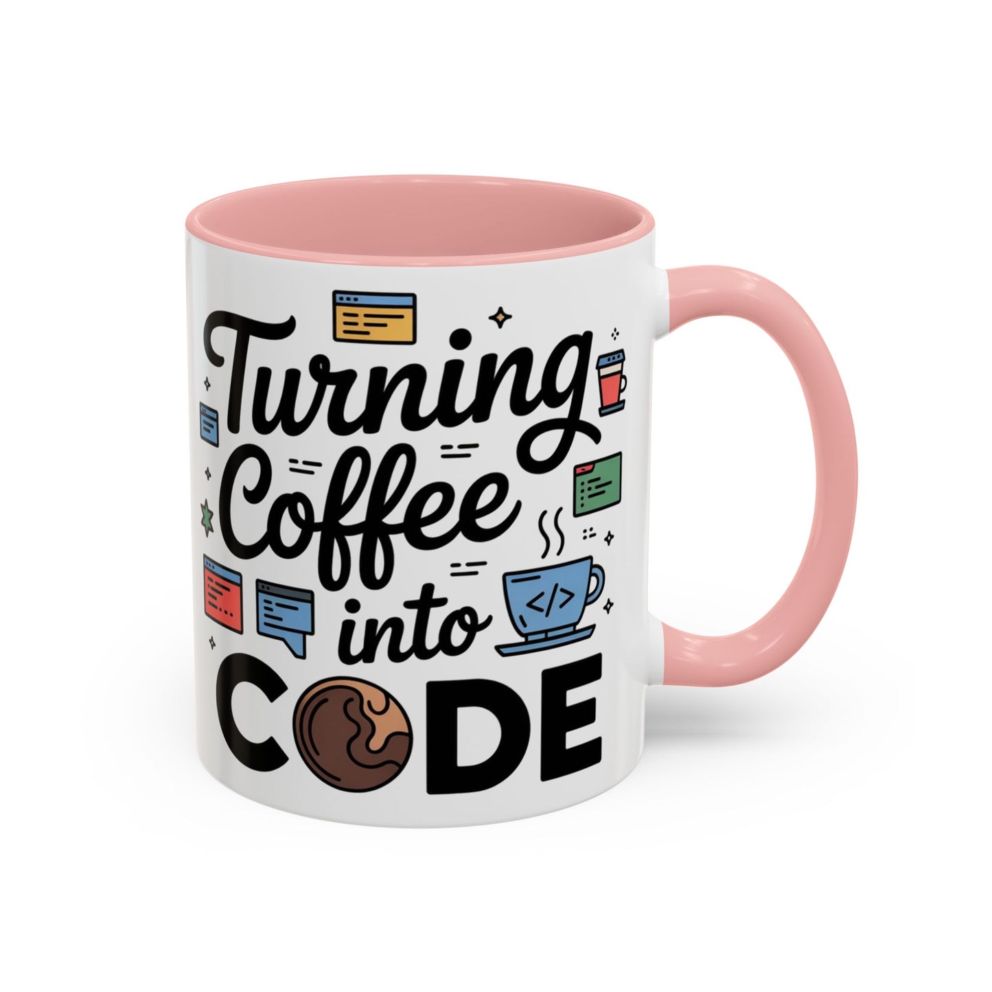 Turning Coffee into Code Mug, Programmer Gift, Coffee Lovers Cup, Tech Humor, Office Decor, Geeky Coffee Mug