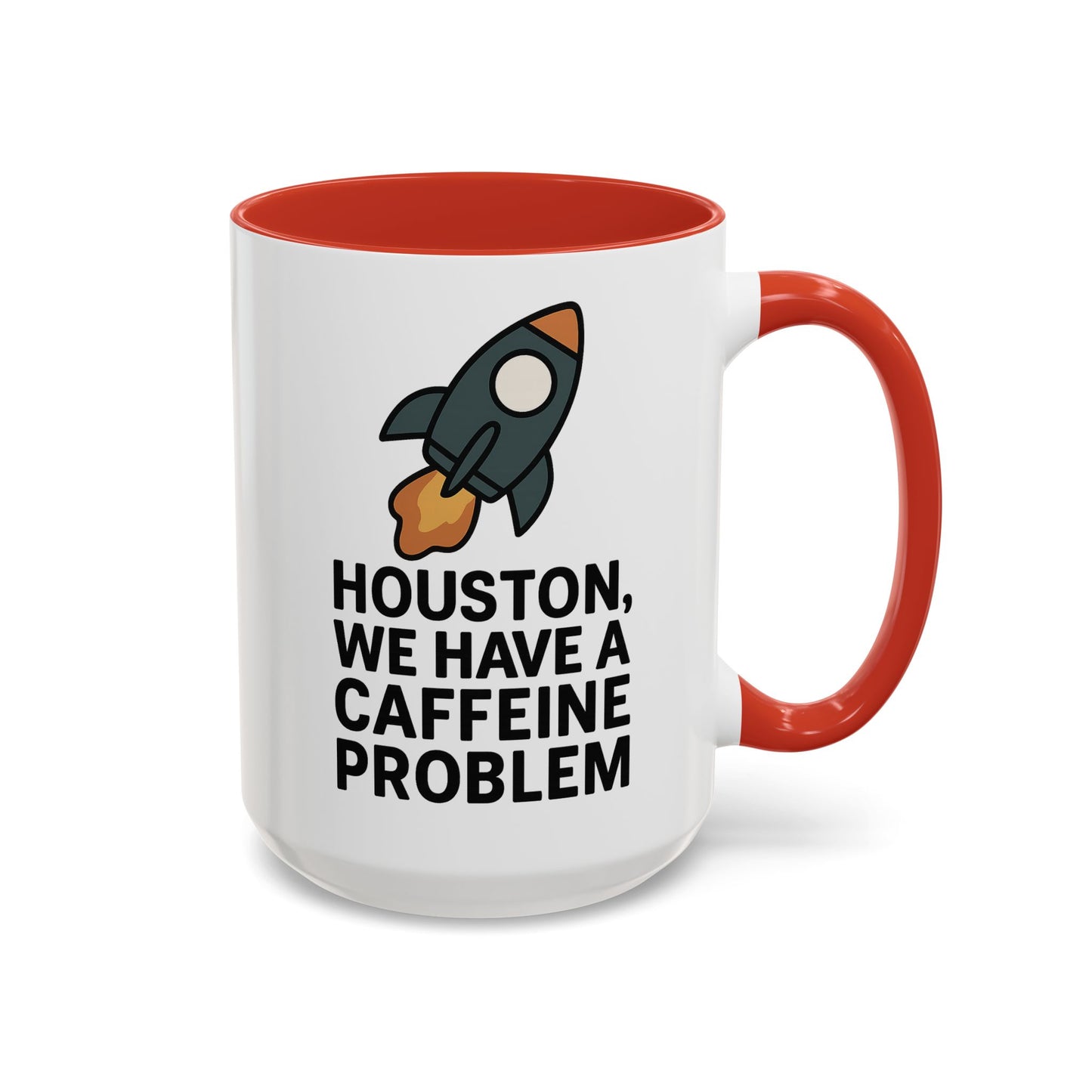 Houston We Have a Caffeine Problem Mug - Funny Coffee Cup for Space Lovers, Gift for Astronauts, Unique Kitchen Decor, Humor Mug