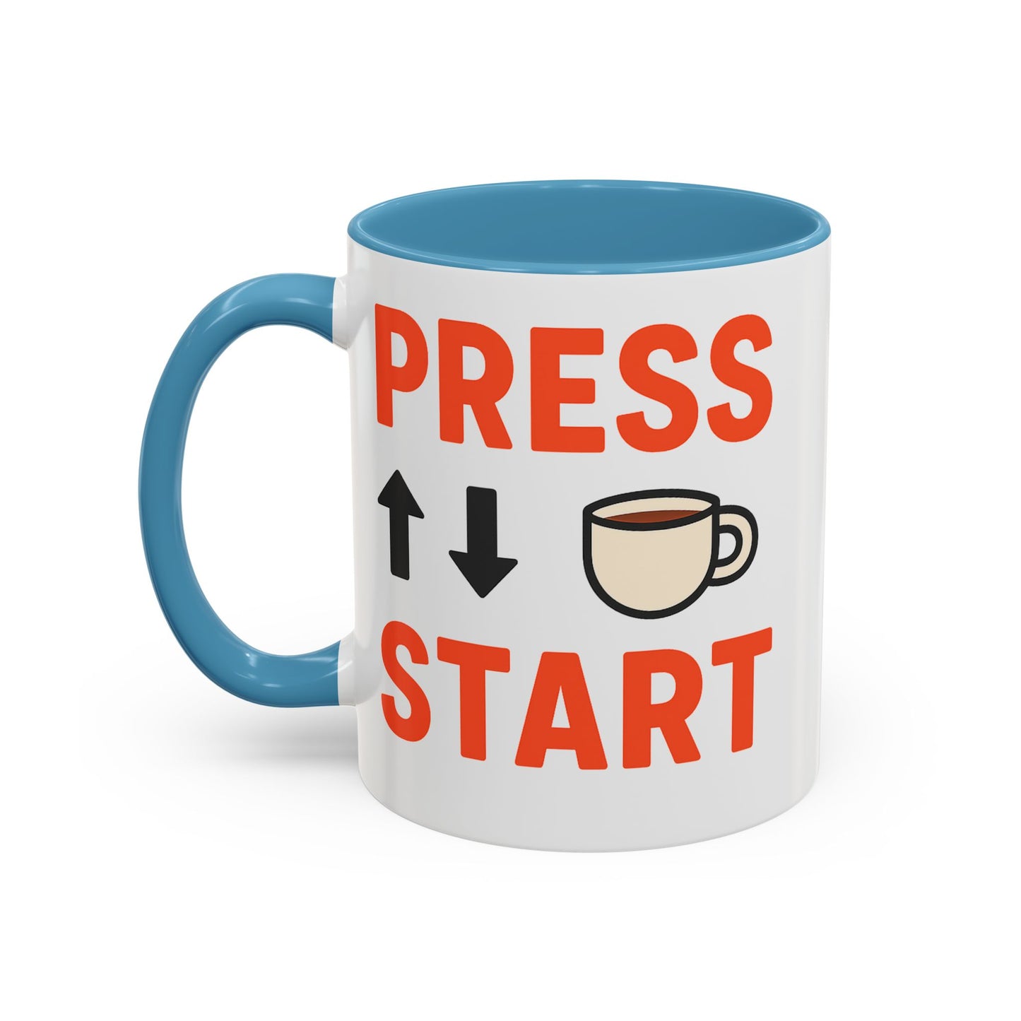 Press Start Retro Gamer Design, Fun Gifts for Gamers, Office Essentials, Tea Lovers, Unique Home Decor
