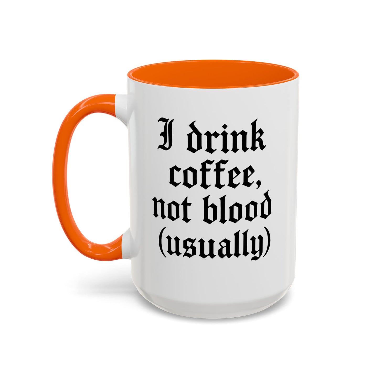 I Drink Coffee Not Blood (Usually), Funny Gift for Coffee Lovers, Black Accent Mug, Unique Kitchen Decor, [...]