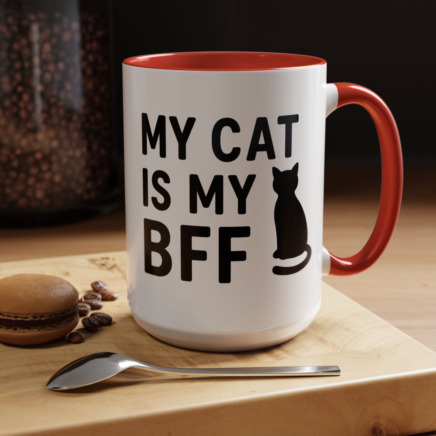 My Cat is My BFF - Perfect Gift for Pet Owners, Funny Pet Mug, Unique Cat Gifts, Cat Mom Mug, Animal Lover's Mug