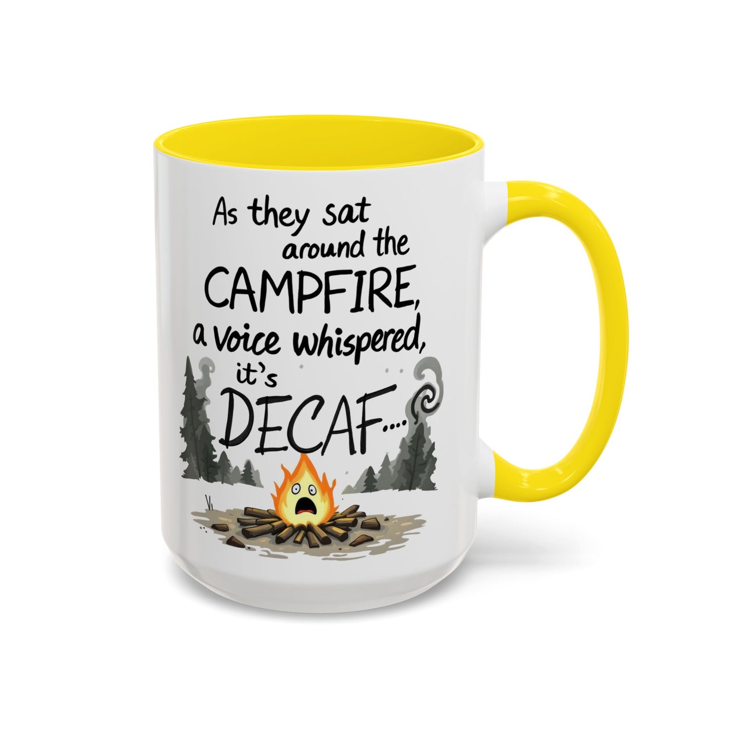 Scary Campfire Decaf Story Coffee Mug - Fun Gift for Outdoor Lovers, Camping, Hiking