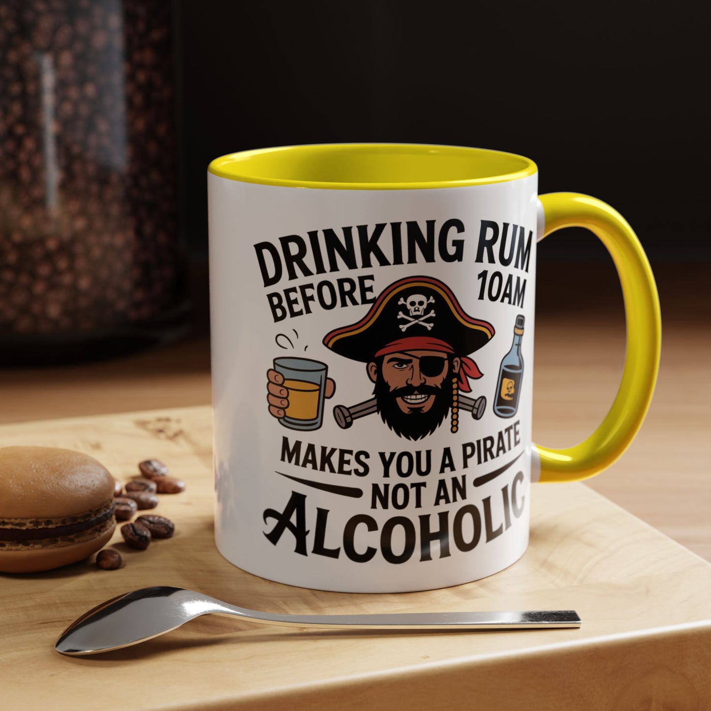 Pirate-Themed Coffee Mug, Fun Gift for Rum Lovers, Perfect for Pirate Parties, Nautical Decor, Unique Holiday Present
