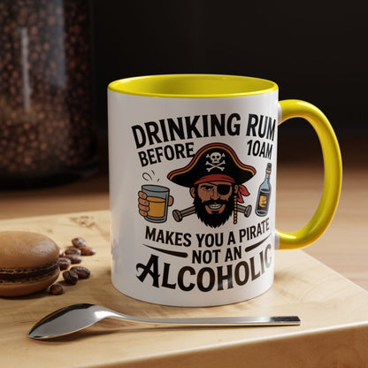 Pirate-Themed Coffee Mug, Fun Gift for Rum Lovers, Perfect for Pirate Parties, Nautical Decor, Unique Holiday Present