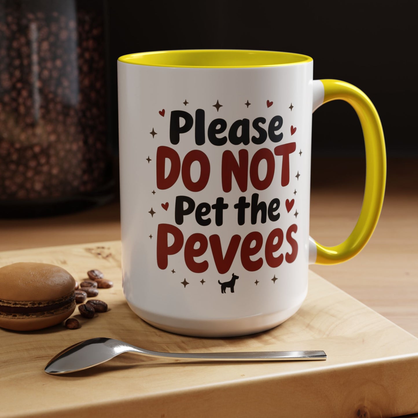 Whimsical Coffee Mug - "Please DO NOT Pet the Peeves"
