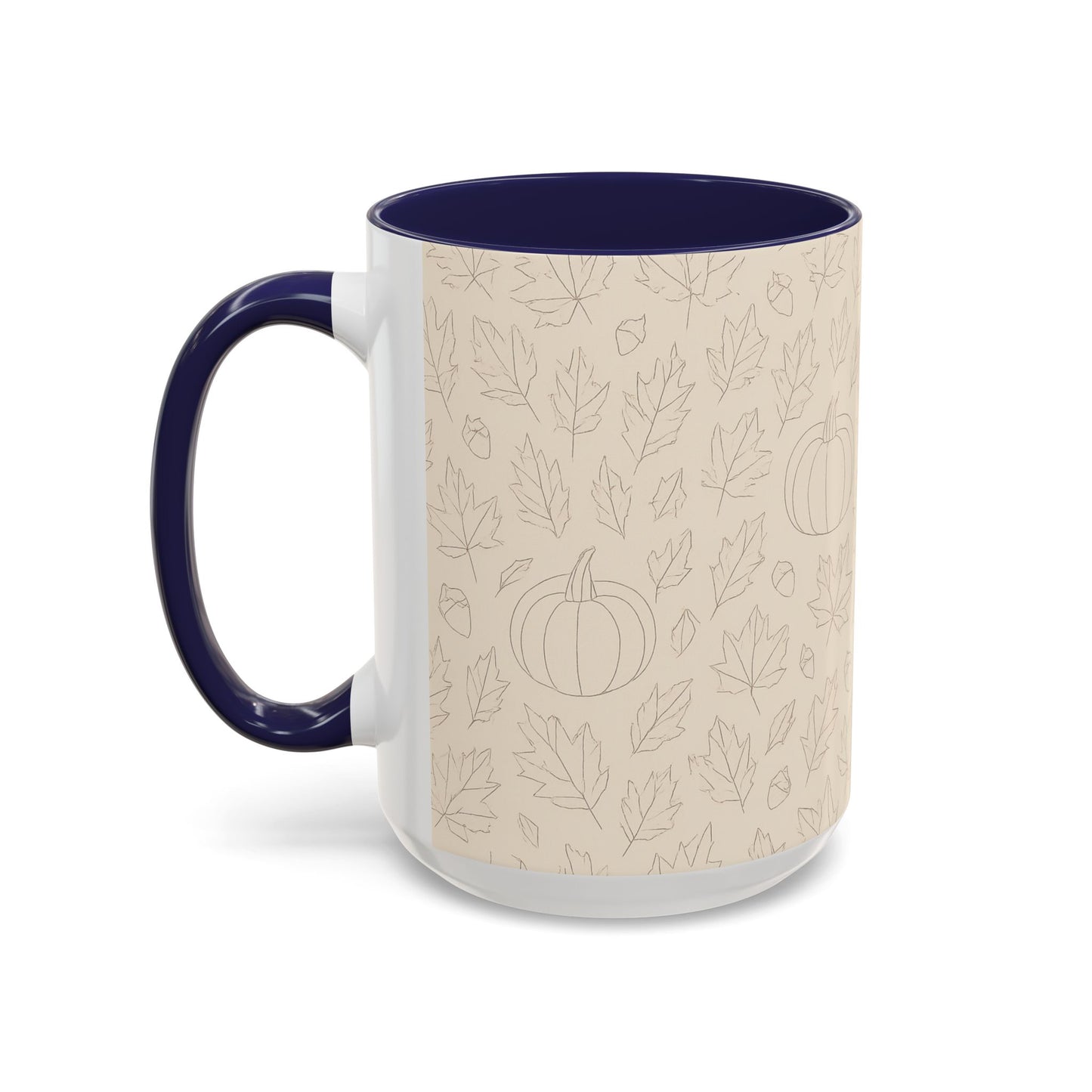 Autumn Leaves Accent Coffee Mug | Fall Decor, Pumpkin Lovers Gift, Cozy Mornings, Seasonal Kitchenware, Ideal for Thanksgiving