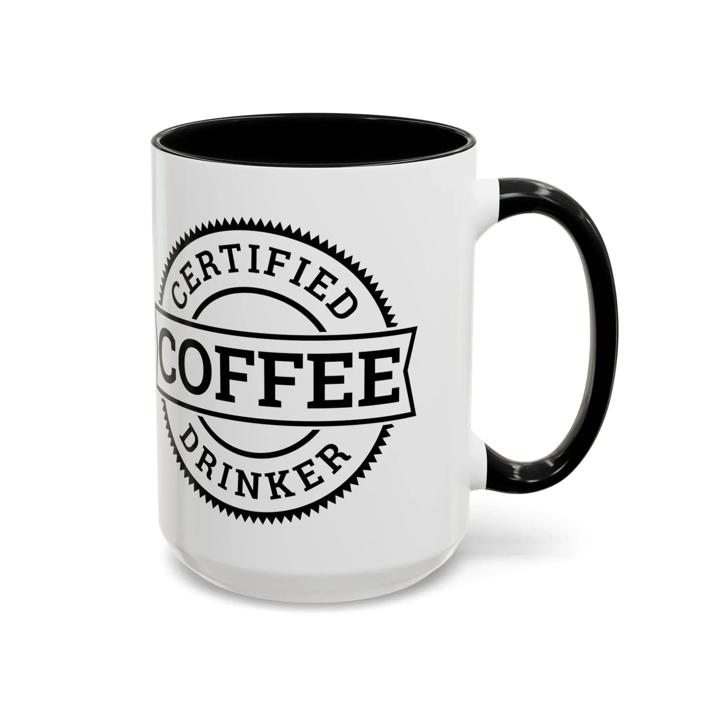 Certified coffee drinker 11oz two-tone ceramic mug - Unique gift for coffee lovers - Mug World