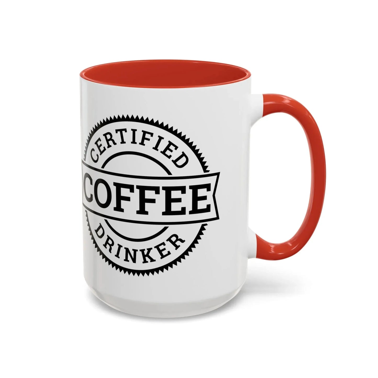 Certified coffee drinker 11oz two-tone ceramic mug - Unique gift for coffee lovers - Mug World