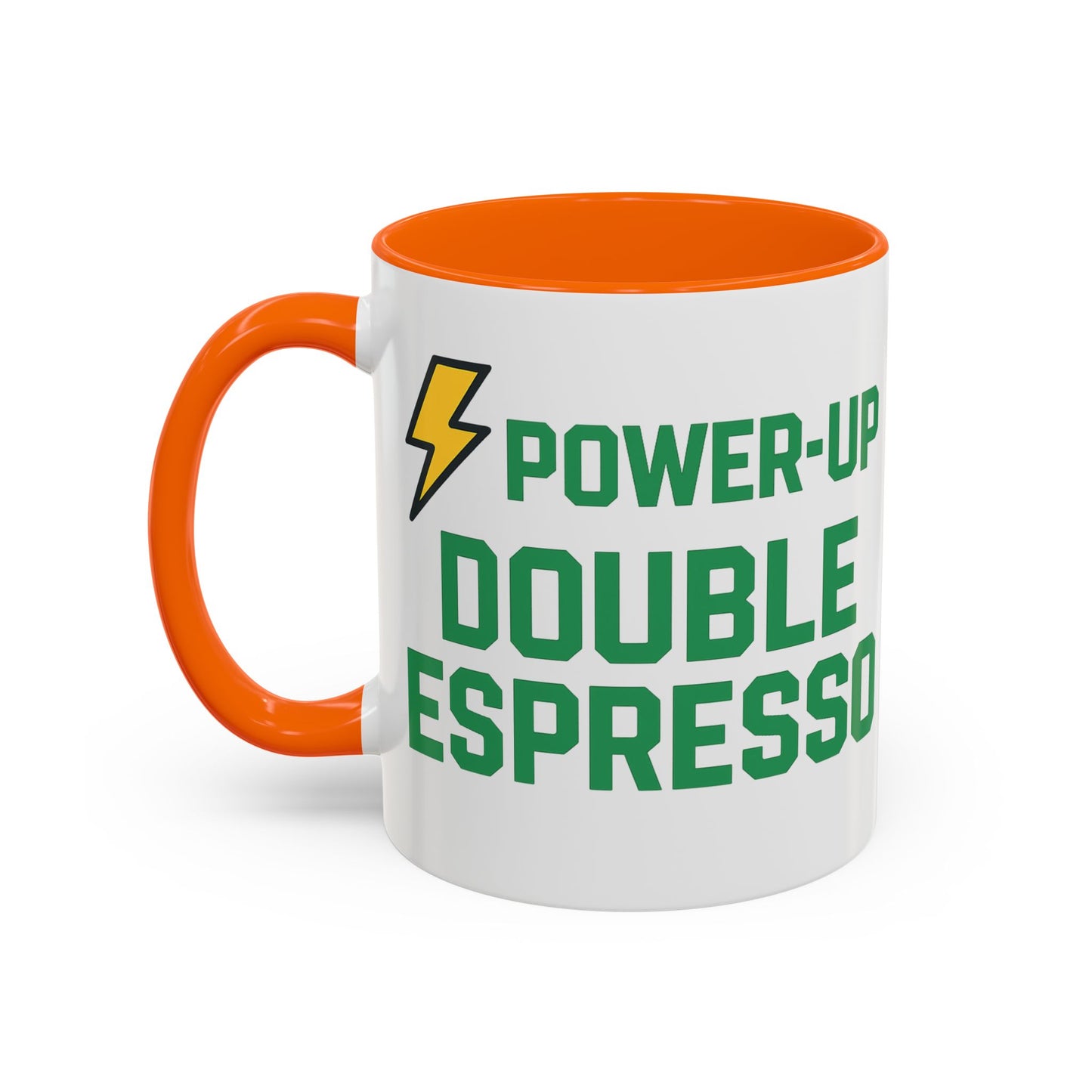Power-Up Double Espresso Coffee Mug | Energizing Drinkware for Coffee Lovers, Gift for Baristas, Morning Motivation, Kitchen Decor