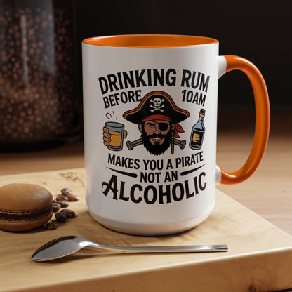 Pirate-Themed Coffee Mug, Fun Gift for Rum Lovers, Perfect for Pirate Parties, Nautical Decor, Unique Holiday Present