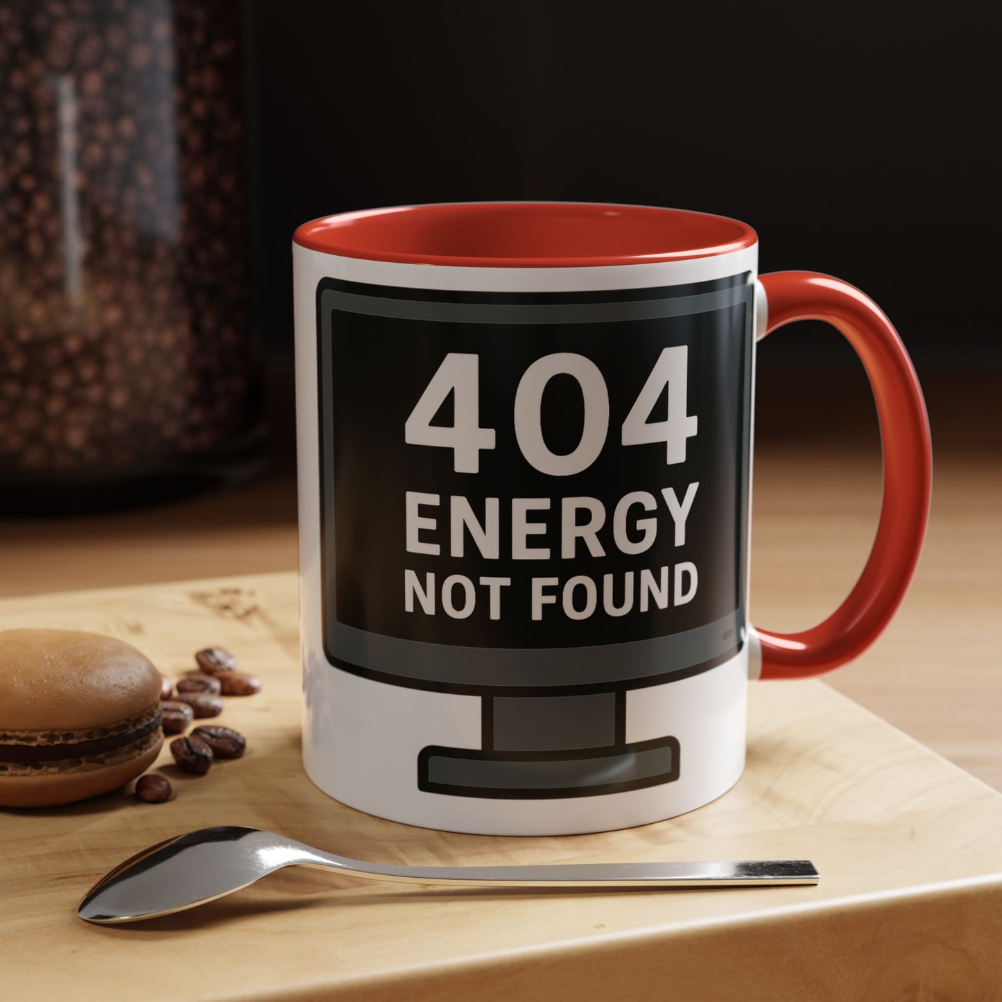 Humorous 404 Energy Not Found Coffee Mug, Funny Gift for Programmers, Unique Office Mug, Tech Lover's Gift, Coffee Lovers Mug