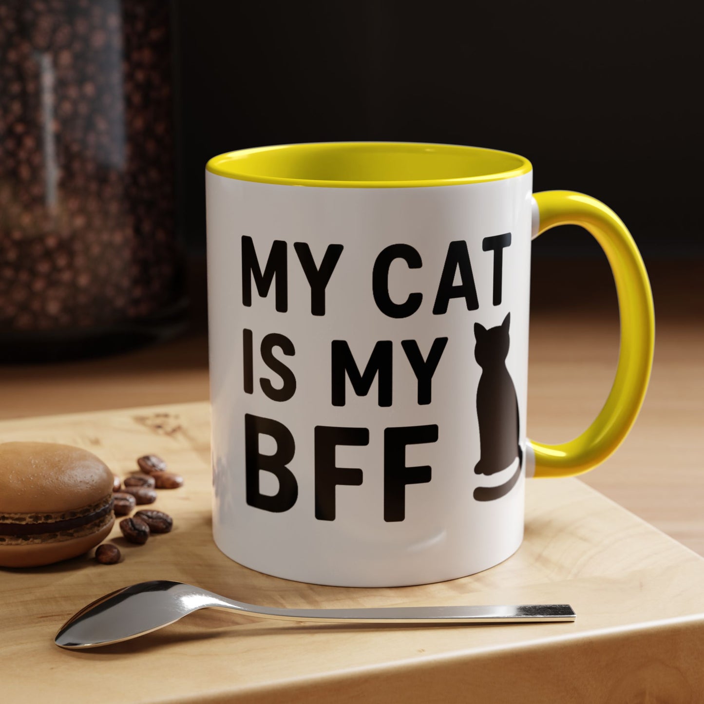 My Cat is My BFF - Perfect Gift for Pet Owners, Funny Pet Mug, Unique Cat Gifts, Cat Mom Mug, Animal Lover's Mug