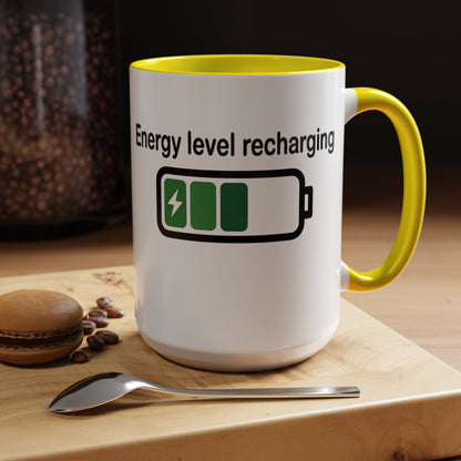 Recharge Your Energy Level, Gift for Tech Lovers, Office Desk Essential, Fun Quote Mug, Unique [...]