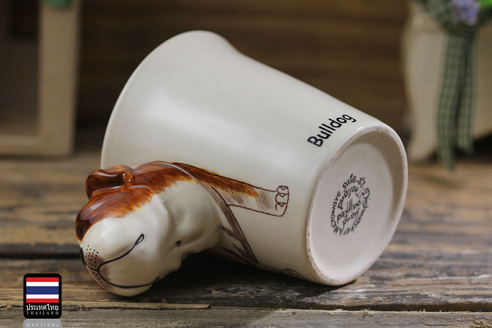 English Bulldog mug Hand Painted