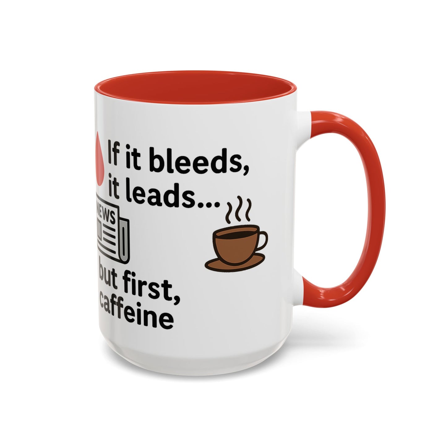 If it Bleeds it Leads Gift for Journalists, Writers, News Lovers, Unique Mug for Work or Home