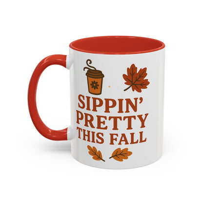 Sippin’ pretty this fall - Accent Coffee Mug (11, 15oz)