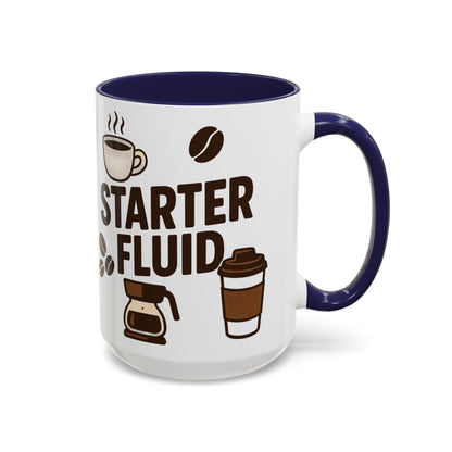 Starter Fluid Coffee Lover's Accent Mug – Perfect Gift for Birthdays, Holidays, or Office Use, Great for Your Morning Brew