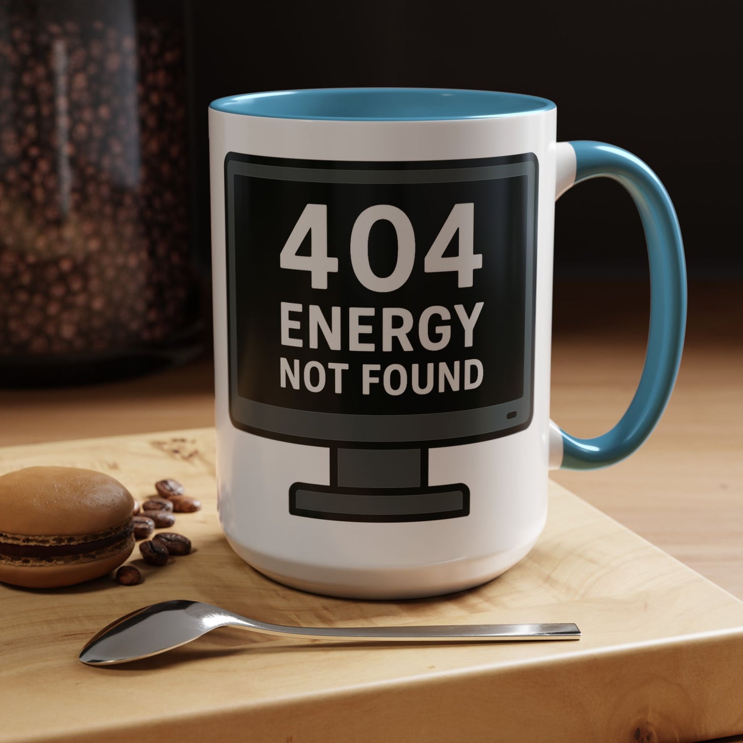 Humorous 404 Energy Not Found Coffee Mug, Funny Gift for Programmers, Unique Office Mug, Tech Lover's Gift, Coffee Lovers Mug