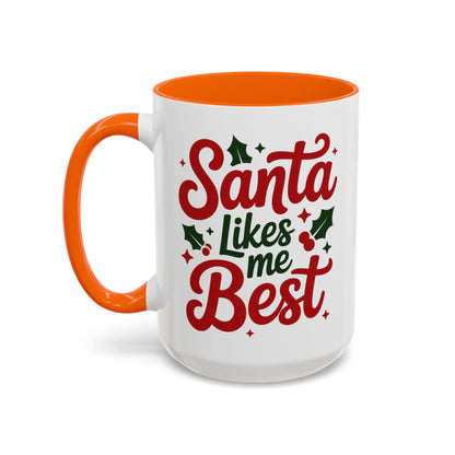 Santa Likes Me Best, Winter Decor, Gift for Coffee Lovers, Unique Present