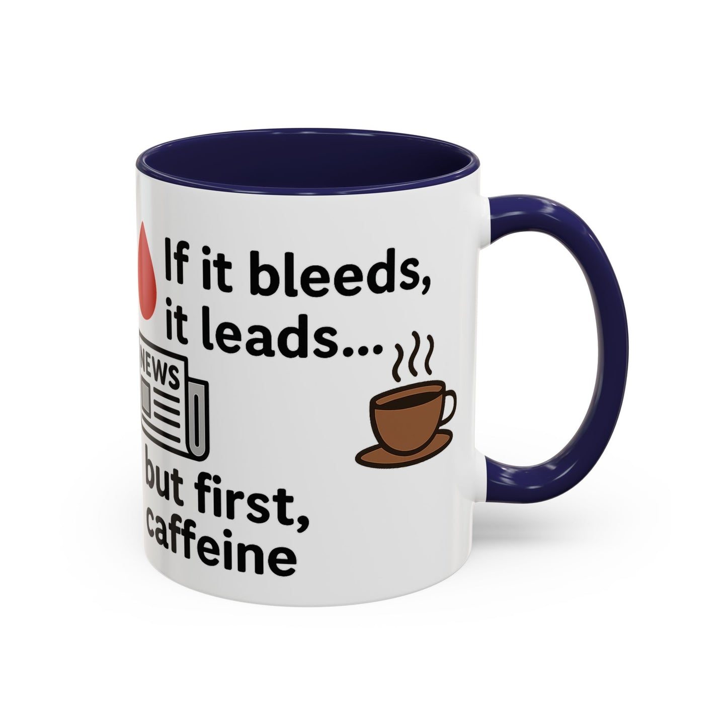 If it Bleeds it Leads Gift for Journalists, Writers, News Lovers, Unique Mug for Work or Home