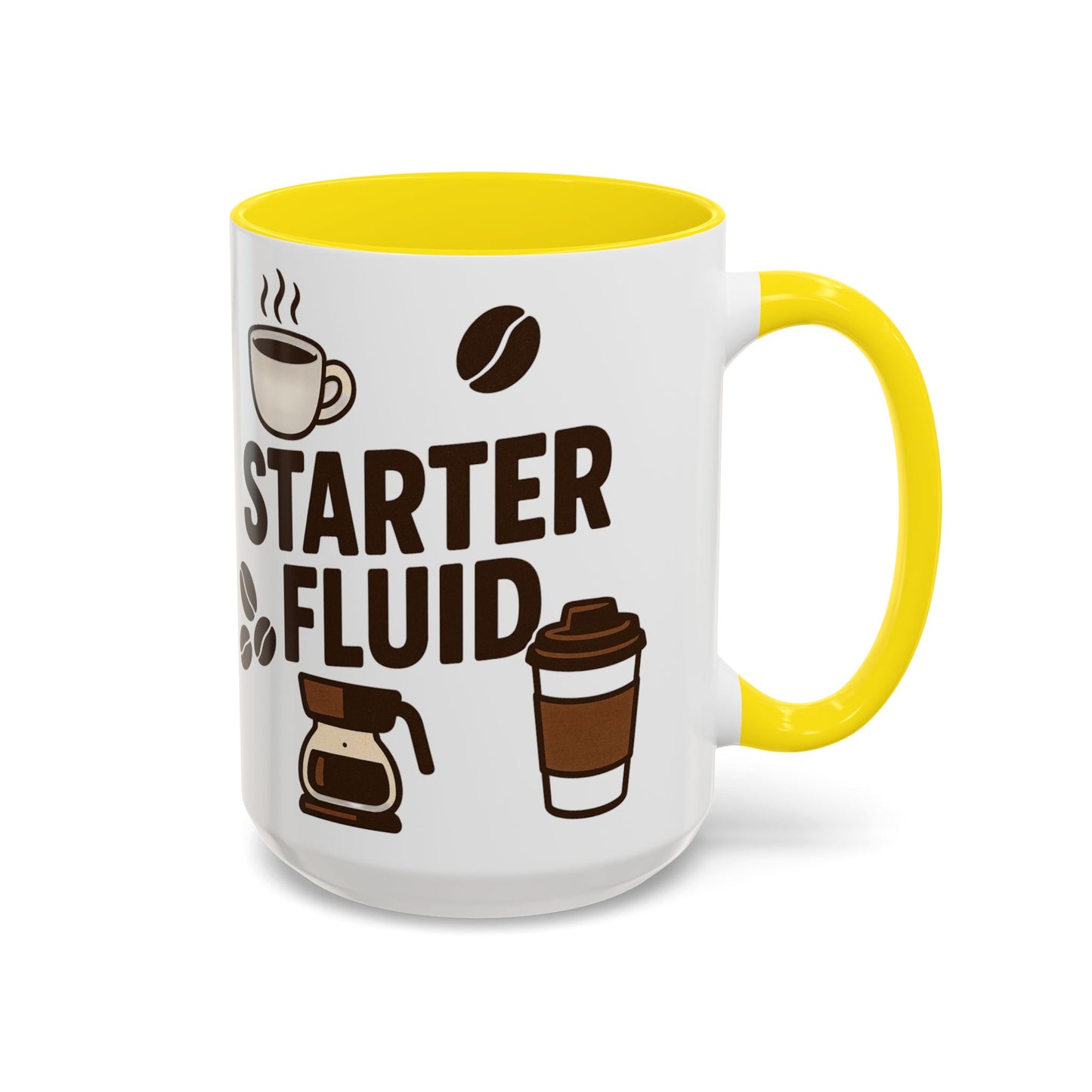 Starter Fluid Coffee Lover's Accent Mug – Perfect Gift for Birthdays, Holidays, or Office Use, Great for Your Morning Brew