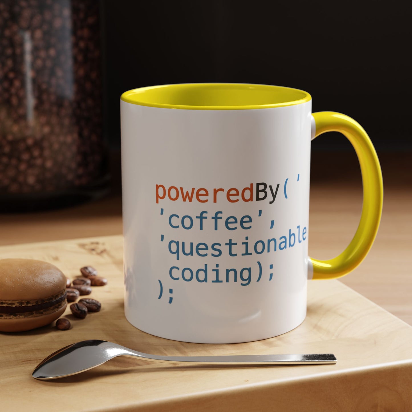 Coffee-Themed Accent Mug with Programmer Humor, Gift for Coders, Computer Enthusiasts, Office Use, Birthday, Tech Celebration