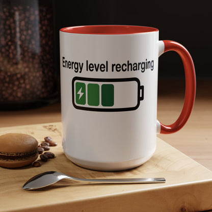 Recharge Your Energy Level, Gift for Tech Lovers, Office Desk Essential, Fun Quote Mug, Unique [...]