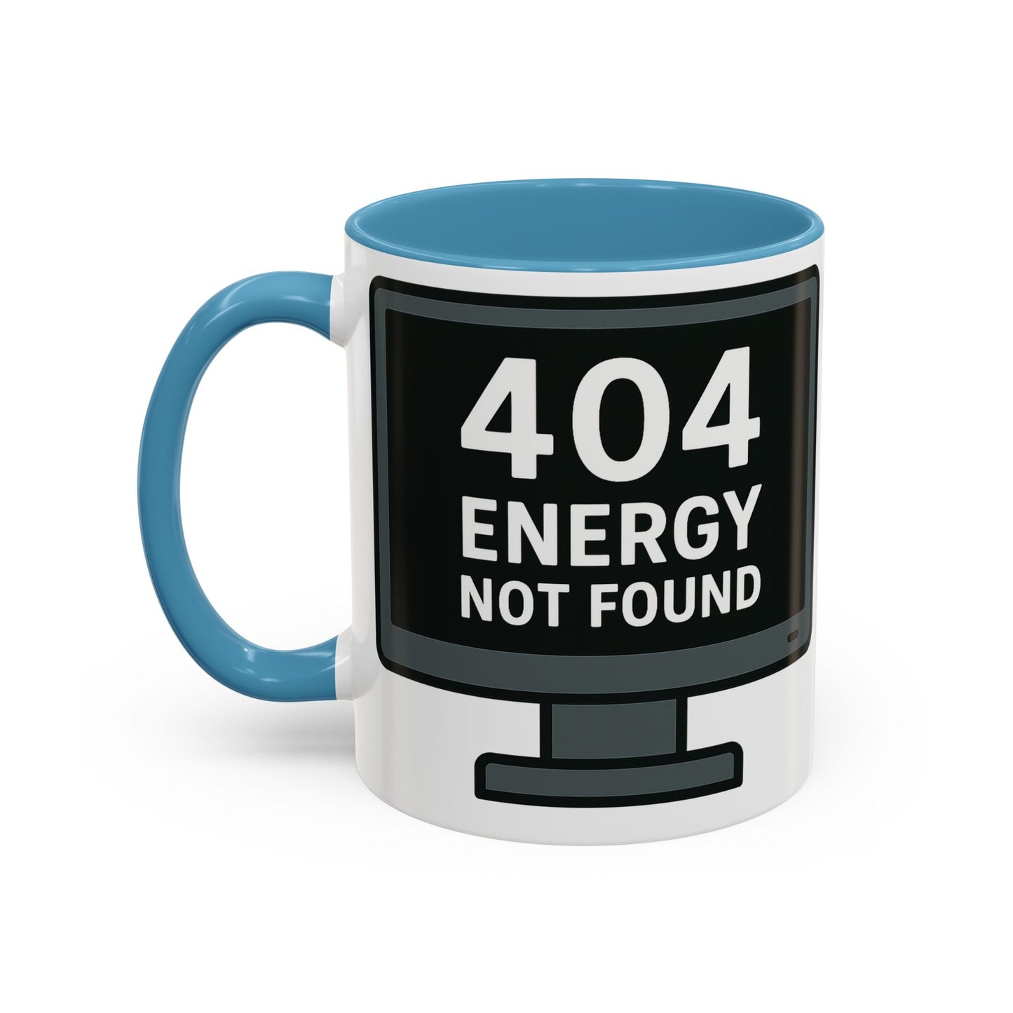 Humorous 404 Energy Not Found Coffee Mug, Funny Gift for Programmers, Unique Office Mug, Tech Lover's Gift, Coffee Lovers Mug