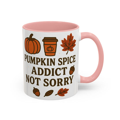 Pumpkin Spice Addict Coffee Mug, Cozy Fall Gift for Coffee Lovers, Autumn Decor, Cute Mug for Thanksgiving