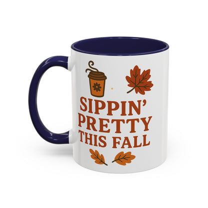 Sippin’ pretty this fall - Accent Coffee Mug (11, 15oz)