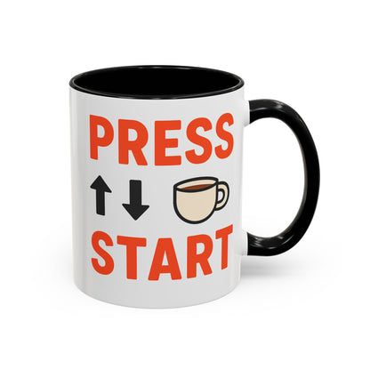 Press Start Retro Gamer Design, Fun Gifts for Gamers, Office Essentials, Tea Lovers, Unique Home Decor