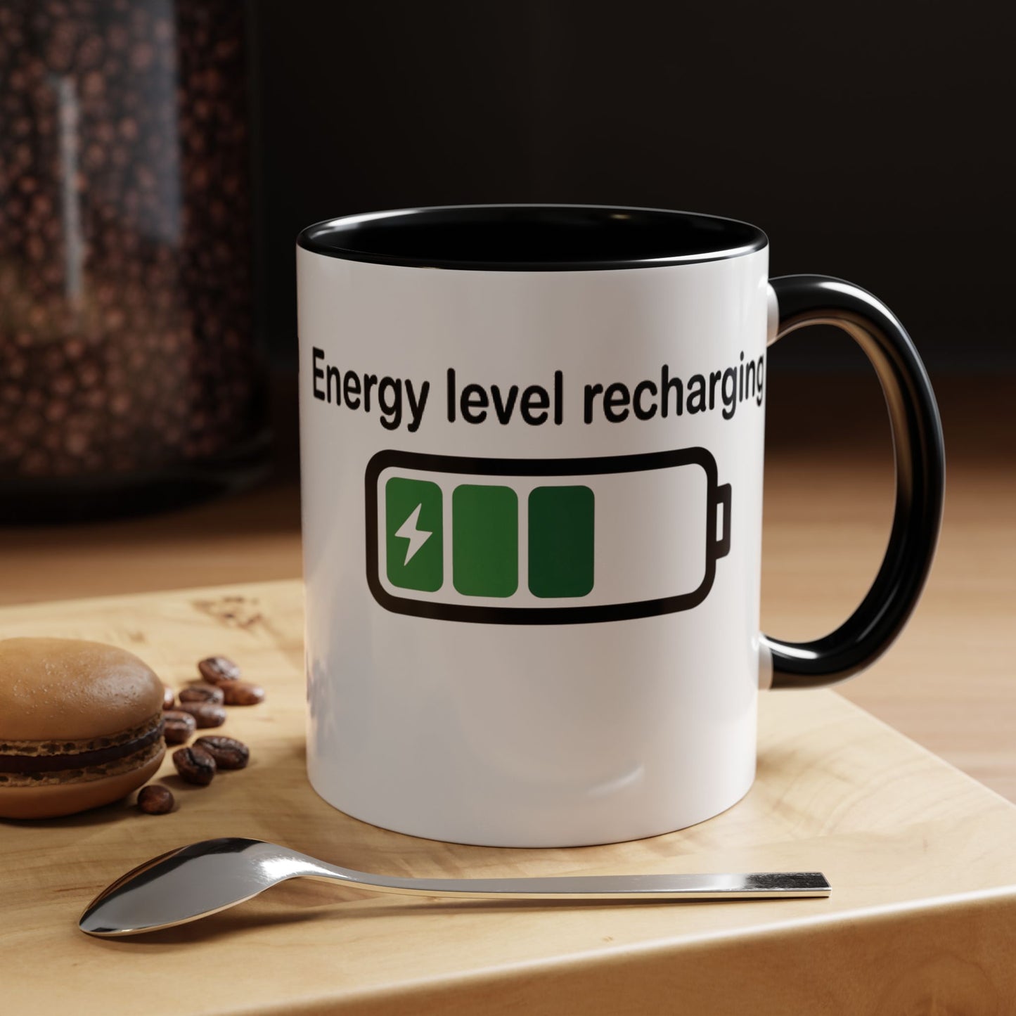 Recharge Your Energy Level, Gift for Tech Lovers, Office Desk Essential, Fun Quote Mug, Unique [...]
