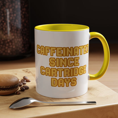 Caffeinated Nostalgia Coffee Mug, Retro Gamer Mug, Gift for Gamers, Fun Coffee Cup, Unique Kitchenware, Video Game Enthusiast