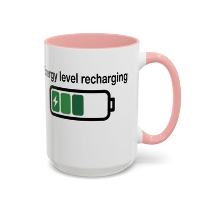 Recharge Your Energy Level, Gift for Tech Lovers, Office Desk Essential, Fun Quote Mug, Unique [...]