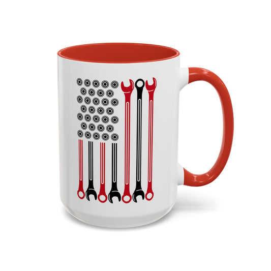 Wrench Mechanic Flag Mug 11/15 oz