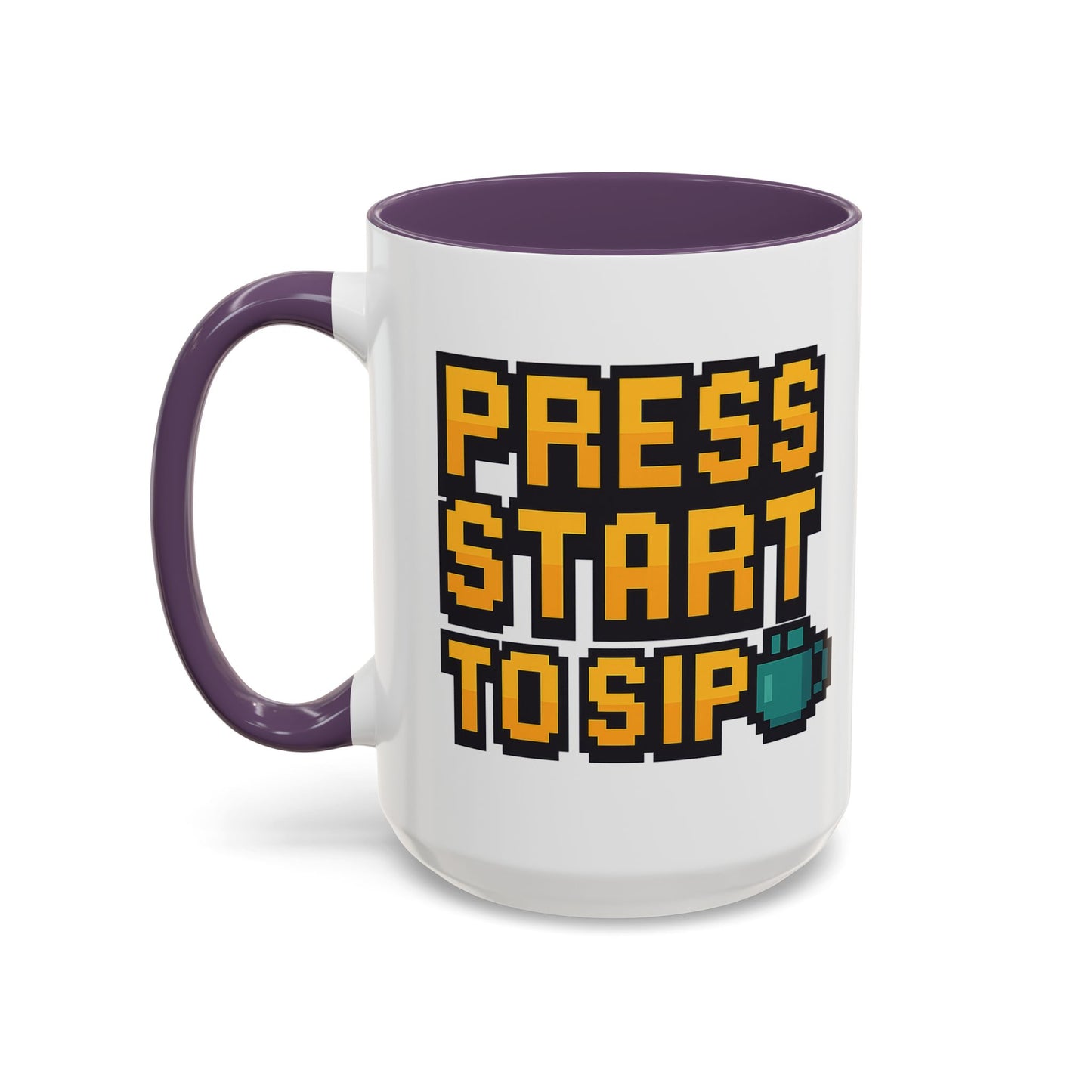 Gamer Coffee Mug, Press Start To Sip, Video Game Gift, Fun Kitchenware, Gaming Decor, Retro Style Mug