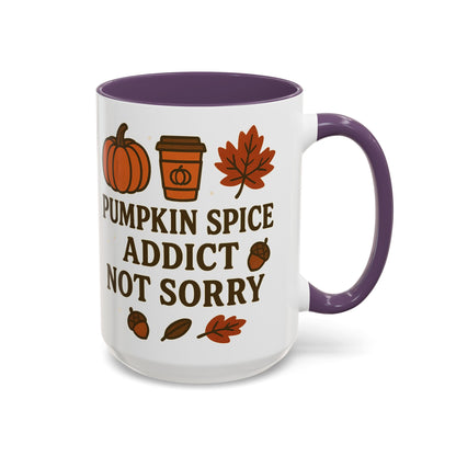 Pumpkin Spice Addict Coffee Mug, Cozy Fall Gift for Coffee Lovers, Autumn Decor, Cute Mug for Thanksgiving