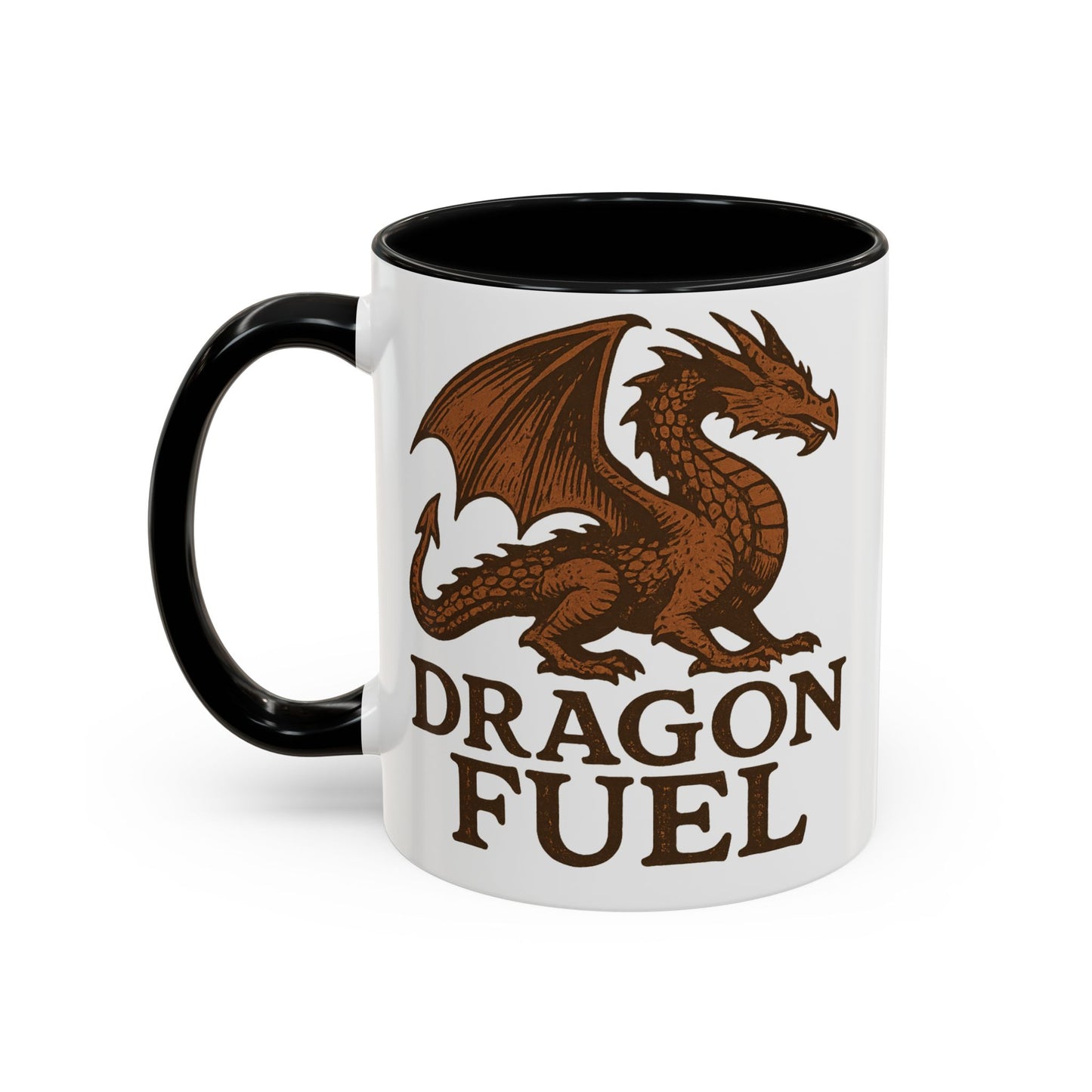 Dragon Fuel Coffee Mug - 11/15oz, Fantasy Gift for Gamers, Unique Dragon Lover's Cup, Dungeons & Dragons Drinkware, Gift for Wizards