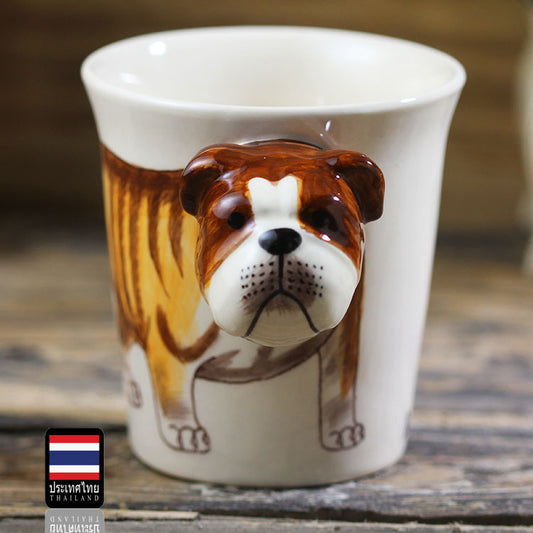 English Bulldog mug Hand Painted