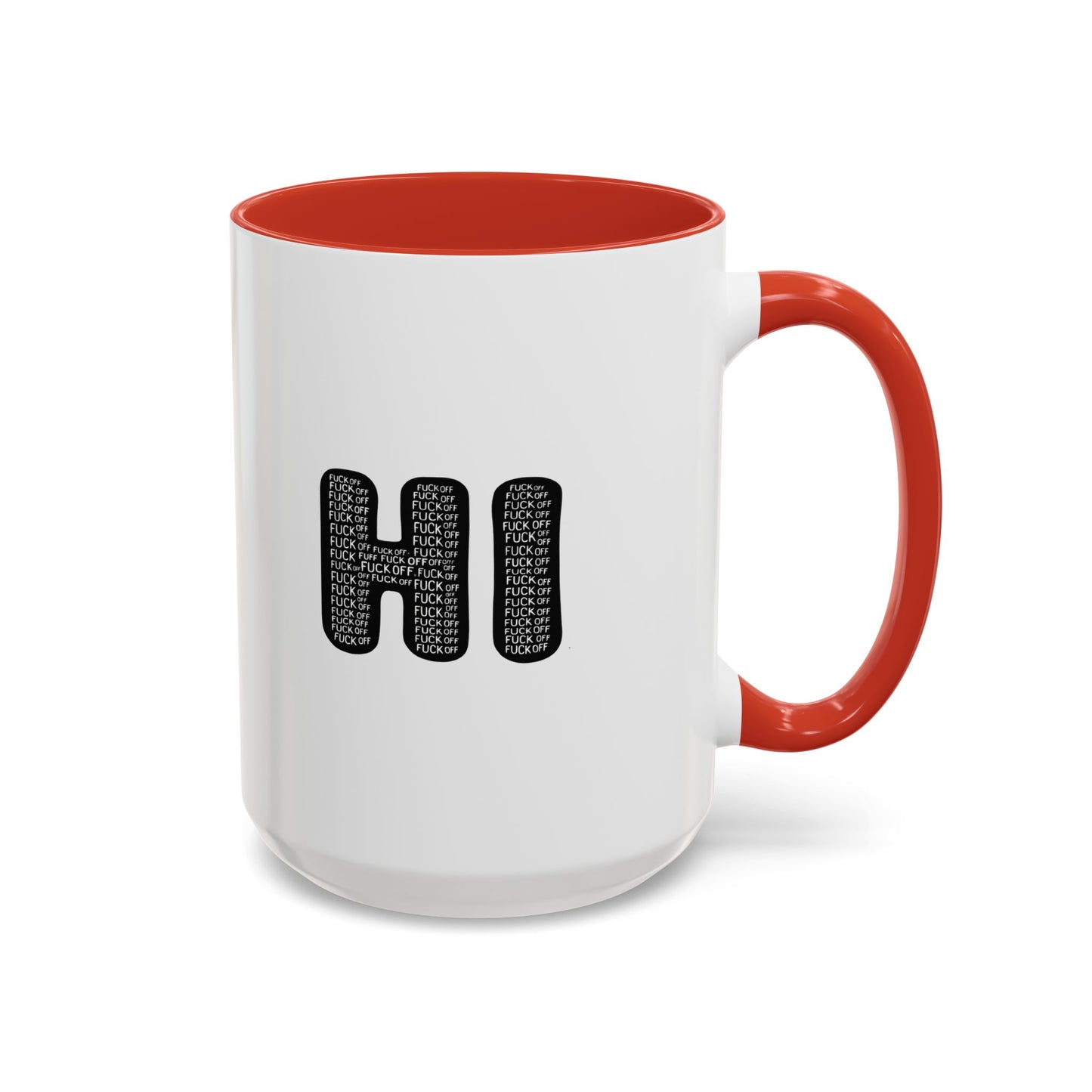 Explicit 'HI' Design, Modern Mug for Tea Lovers, Gift Idea for Friends, Unique Office Decor, Home Kitchen Accessory