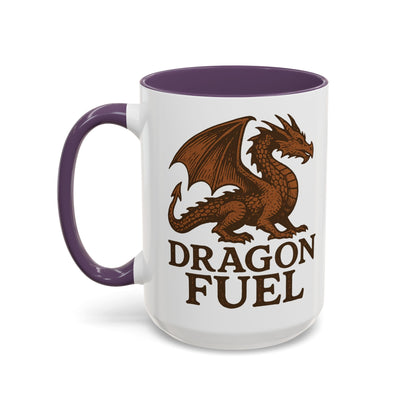 Dragon Fuel Coffee Mug - 11/15oz, Fantasy Gift for Gamers, Unique Dragon Lover's Cup, Dungeons & Dragons Drinkware, Gift for Wizards