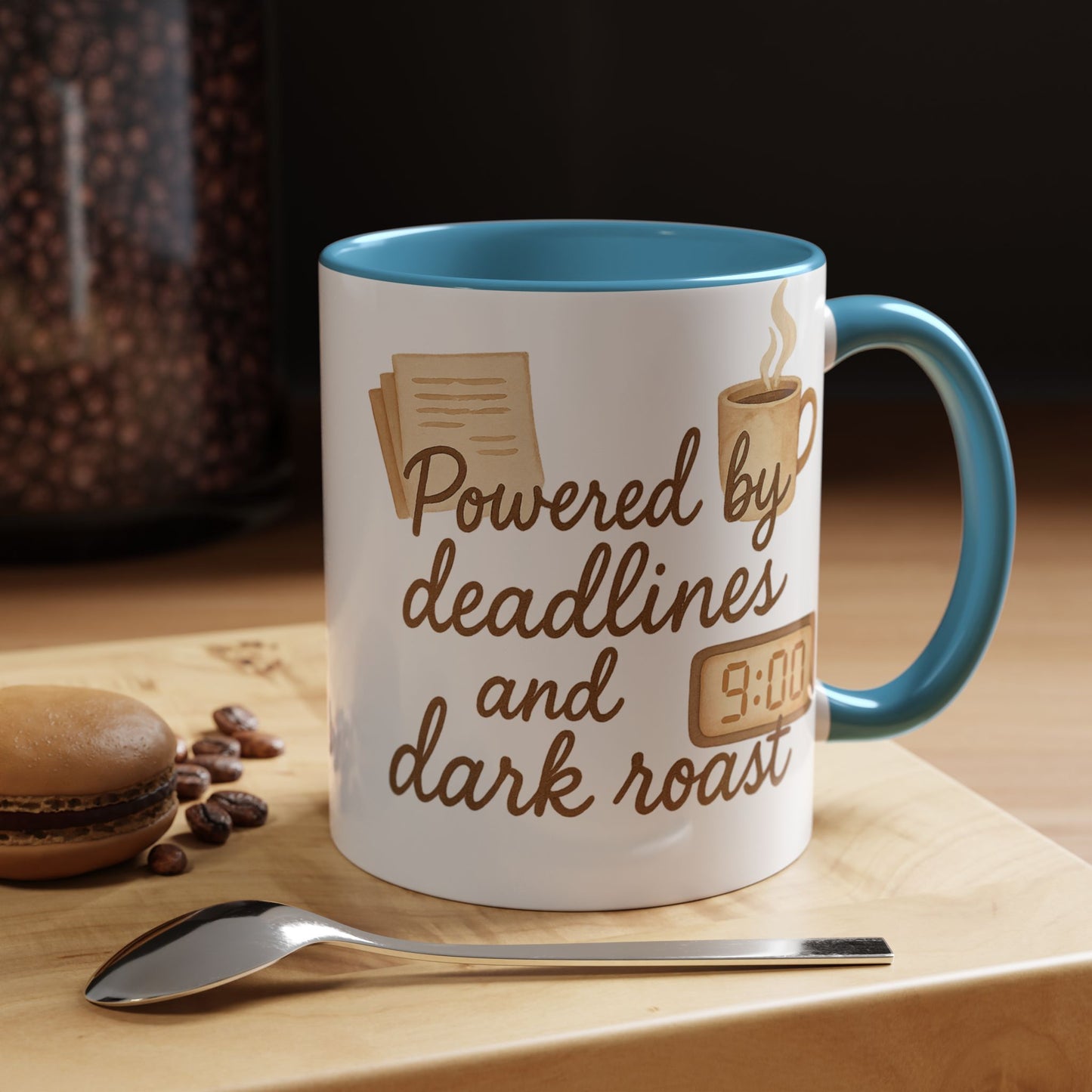 Powered by Deadlines and Dark Roast - Gift for Coffee Lover, Journalist