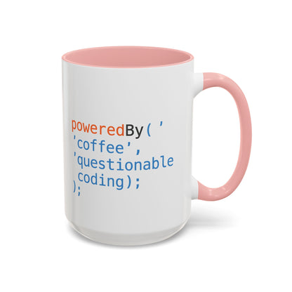 Coffee-Themed Accent Mug with Programmer Humor, Gift for Coders, Computer Enthusiasts, Office Use, Birthday, Tech Celebration