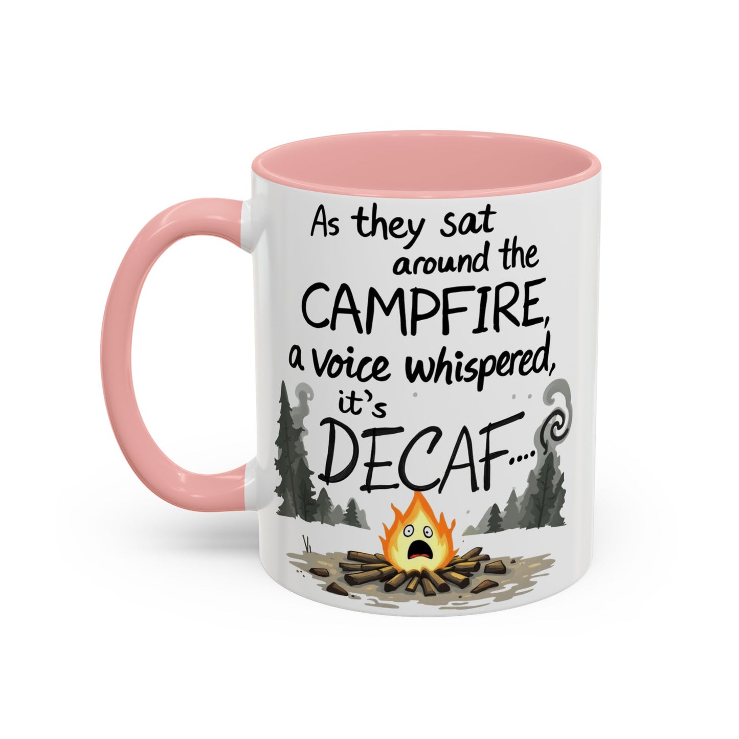 Scary Campfire Decaf Story Coffee Mug - Fun Gift for Outdoor Lovers, Camping, Hiking